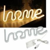 Party LED Neonlicht HOME hängend Lichtfigur mit Batterie- & USB-Betrieb