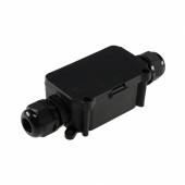 Kabel-Verbindungsdose 2-fach IP66 schwarz für Erdkabel Außen-Bereich outdoor