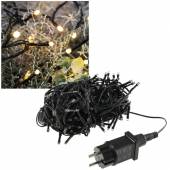 20m LED Lichterkette CT-ALK200sw 200 Leds WARMWEIß schwarzes Kabel für Außen & Innen