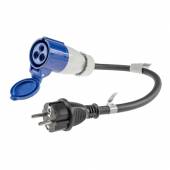 0,35m Adapter-Kabel CEE Kupplung 3polig 16A auf 230V Stecker IP44 f&uuml;r Caravan Camping Boot Wohnmobil