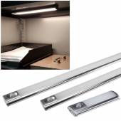 12/30/60cm Akku LED Unterbauleuchte mit PIR Bewegungsmelder kabellos Möbelleuchte Magnethalteplatte