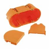   Elektronik Geräte-Dose Winddicht orange 2x68mm x 75mm Hohlraum-Dose Hohlwanddose UP
