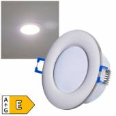     Led Deckeneinbauleuchte Flat-30 FR Edelstahl-Optik neutralweiß 230V 5W IP44  85mm