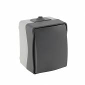 NUQUI Aufputz-Wechsel-Schalter Lichtschalter 250V~ 10A IP54 Aufbau-Montage Feuchtraum