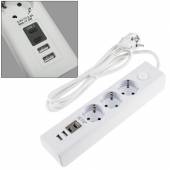 Steckdosenleiste 3 fach Schalter USB-A & USB-C 3,4A Lade-Buchse Verteiler 1,5m
