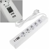 Steckdosenleiste 5 fach Schalter USB-A & USB-C 3,4A Lade-Buchse Verteiler 1,5m