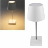 kabellos Led Tisch-Leuchte wei&szlig; dimmbar mit TOUCH Schalter batterie Schreibtischlampe