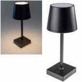 kabellos Led Tisch-Leuchte schwarz dimmbar mit TOUCH Schalter batterie Schreibtischlampe