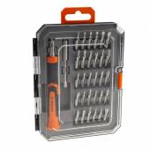 Präzisions Feinwerkzeug Schraubendreher Bit-Set 30 Bits, Feinmechanik Mini Schlitz Kreuz Torx Inbus