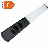 Led Unterbauleuchte ARUSHA mit Steckdose +USB A&C 60cm 230V 18W schwarz