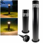 Solar Wegleuchte mit Bewegungsmelder Standleuchte mit Sockel und Erdspie&szlig; Montage
