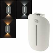 Sensor Led Nachtlicht Akku-Betrieb mit Bewegungsmelder D&auml;mmerungssensor