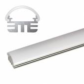 1m Aluminium Halbrund-Profil f&uuml;r Led Strips incl. Abdeckung Endkappen Montageklemmen