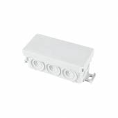 Aufputz Kabelabzweigkasten weiß IP55, 6+4 Kabeleinführungen 89x42mm / Feuchtraum Abzweigkasten