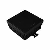 Aufputz Kabelabzweigkasten schwarz IP55, 12 Kabeleinführungen 85x85mm / Feuchtraum Abzweigkasten