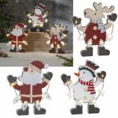 Led Holz-Silhouette Figuren BILLY 14x17cm  mit Timer, beleuchtet batterie-betrieb Weihnachtsdeko