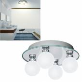 HEITRONIC Bad Spiegel Deckenleuchte STAR � 250mm 230V 4x G9 f&uuml;r Led oder Halogen 4flammig IP44