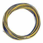  10m Zwillingslitze / Litze GELB-BLAU 2x 0,04mm