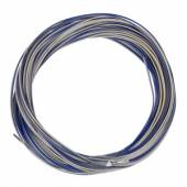 10m Zwillingslitze / Litze GRAU-BLAU 2x 0,04mm