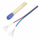ca. 1000m Zwillingslitze / Litze ROT-BLAU 2x 0,04mm