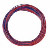  10m Zwillingslitze / Litze ROT-BLAU 2x 0,04mm