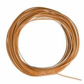 10m Zwillingslitze / Litze braun-weiß 2x 0,09mm²