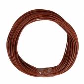 10m Zwillingslitze / Litze braun-braun 2x 0,09mm²
