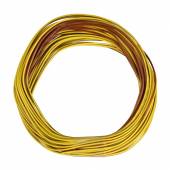 10m Zwillingslitze / Litze gelb-braun 2x 0,09mm²