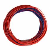 10m Zwillingslitze / Litze rot-blau 2x 0,09mm²
