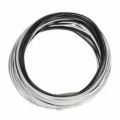 10m Zwillingslitze / Litze schwarz-weiß 2x 0,09mm²