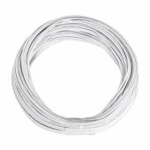 10m Zwillingslitze / Litze weiß-weiß 2x 0,09mm²