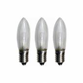 3er Set LED Lampe E10 KLAR Ersatz Gl&uuml;hbrine Gl&uuml;hlampe / Lichterbogen Lichterkette Schwibbogen