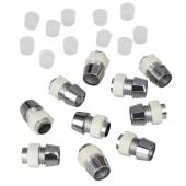 10 Fassungen f&uuml;r 5mm Leds in Metall Optik Chrom