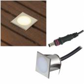  Led Bodeneinbauleuchte W&Uuml;RZBURG-2 30377 ECKIG warmwei&szlig; 18x18mm Edelstahl 12V IP67 belastbar bis 5kN