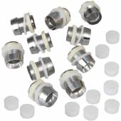 10 Fassungen f&uuml;r 10mm Leds in Metall Optik Chrom