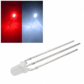 3mm DUO Led diffus rot-kaltwei&szlig; 3 Pin Bi Color Leds