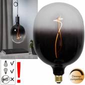 LED Deko Leuchtmittel E27 Colour Mix grau/schwarz 270x180mm filament oval Dekolicht XXL Gl&uuml;hbirne