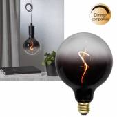 LED Deko Leuchtmittel E27 Colour Mix grau/schwarz 175x125mm filament Kugel Dekolicht XL Gl&uuml;hbirne