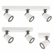 Deckenstrahler Wandstrahler Spotleuchte LEPORIS-L 230V IP20 GU10 weiß-matt/anthrazit Deko-Light