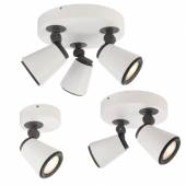 Deckenstrahler Wandstrahler Spotleuchte LEPORIS-R 230V IP20 GU10 weiß-matt/anthrazit Deko-Light
