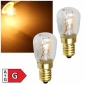 2er Pack mini Led Leuchtmittel E14 Soft-Glow extra warmweiß 2100K 230V Filament für Deko
