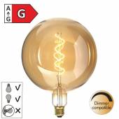 LED Deko Kugel-Leuchtmittel E27 INDUSTRIAL 260x200mm amber 2,8W XL Gl&uuml;hbirne