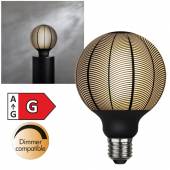 LED Deko Leuchtmittel E27 GRAPHIC Pine XL 140x95mm(Lx�) Kugel Dekolicht Gl&uuml;hbirne mit Muster