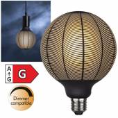 LED Deko Leuchtmittel E27 GRAPHIC Pine XXL 172x125mm(Lx�) Kugel Dekolicht Gl&uuml;hbirne mit Muster