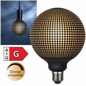 LED Deko Leuchtmittel E27 GRAPHIC Dot XXL 172x125mm(Lx�) Kugel Dekolicht Gl&uuml;hbirne Muster