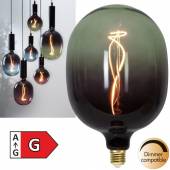 LED Deko Leuchtmittel E27 Colour Mix gr&uuml;n 270x180mm(Lx�) filament oval Dekolicht XXL Gl&uuml;hbirne