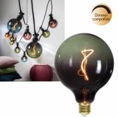 LED Deko Leuchtmittel E27 Colour Mix gr&uuml;n 175x125mm(Lx�) filament Kugel Dekolicht XL Gl&uuml;hbirne