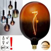 LED Deko Leuchtmittel E27 Colour Mix orange 270x180mm(Lx�) filament oval Dekolicht XXL Gl&uuml;hbirne