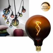 LED Deko Leuchtmittel E27 Colour Mix orange 175x125mm(Lx�) filament Kugel Dekolicht XL Gl&uuml;hbirne