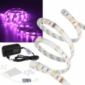 2,5m SMD Led Strip komplett SET PINK mit 5050 SMDs 230V 18W